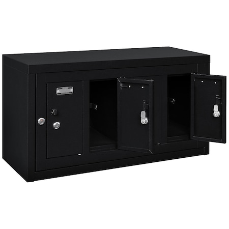 Global Industrial 4 Doors Tablet & Cell Phone Locker, Keyed Lock & Hasp and Master Door Open 493329BK